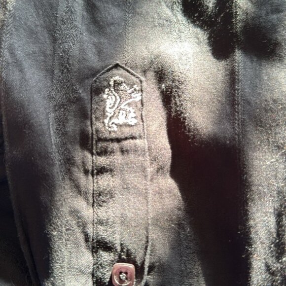 Bugatchi Extra Large Black Striped Casual Shirt - Picture 4 of 7